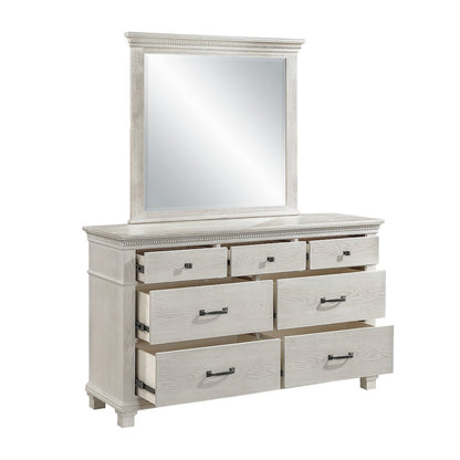 Silver Sands 5Pc Wood Cal King Bedroom Set w 2 Ns in Gray