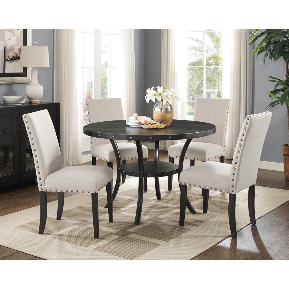 Crispin Natural Beige Solid Wood Dining Chair (Set of 4)