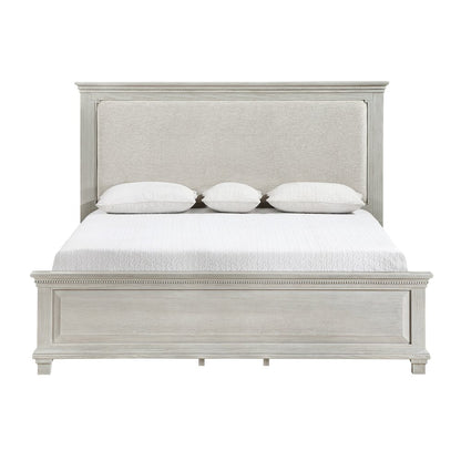Silver Sands 5Pc Wood Cal King Bedroom Set w 2 Ns in Gray