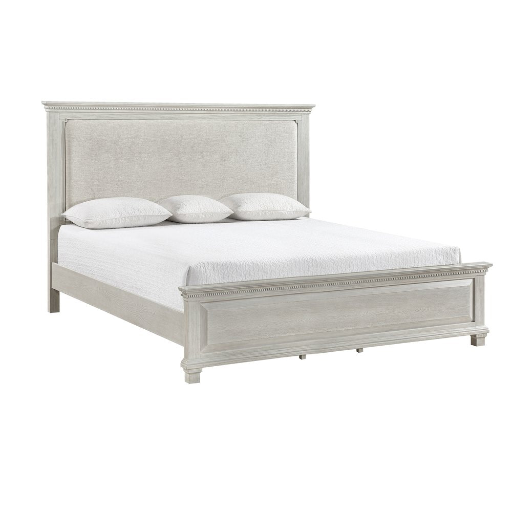 Silver Sands 5Pc Wood Cal King Bedroom Set w 2 Ns in Gray