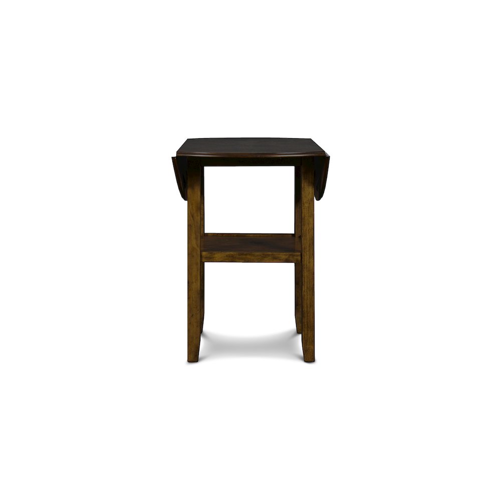 Gia 3-Piece 42" Wood Counter Drop Leaf Table Set, Brown