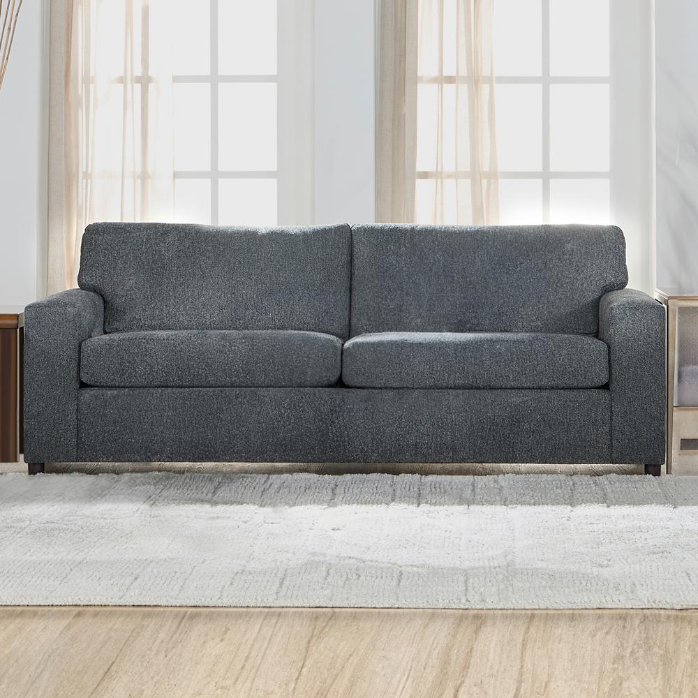 Kylo Ash Gray Polyester Fabric Sofa Couch