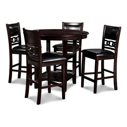 5-Piece Transitional Gray Wood Dining Set with Chairs for Modern Homes