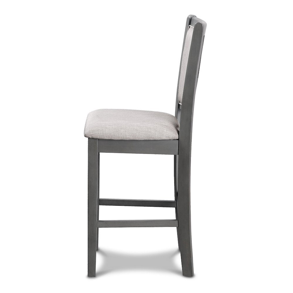 Amy Wood Counter Chair in Gray (Set of 4)