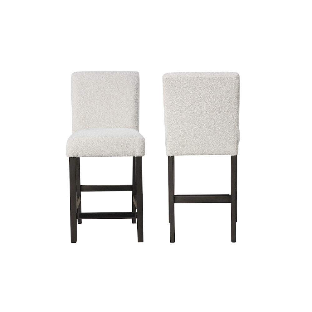 High Line Upholstered Counter Chair (Set of 2), White