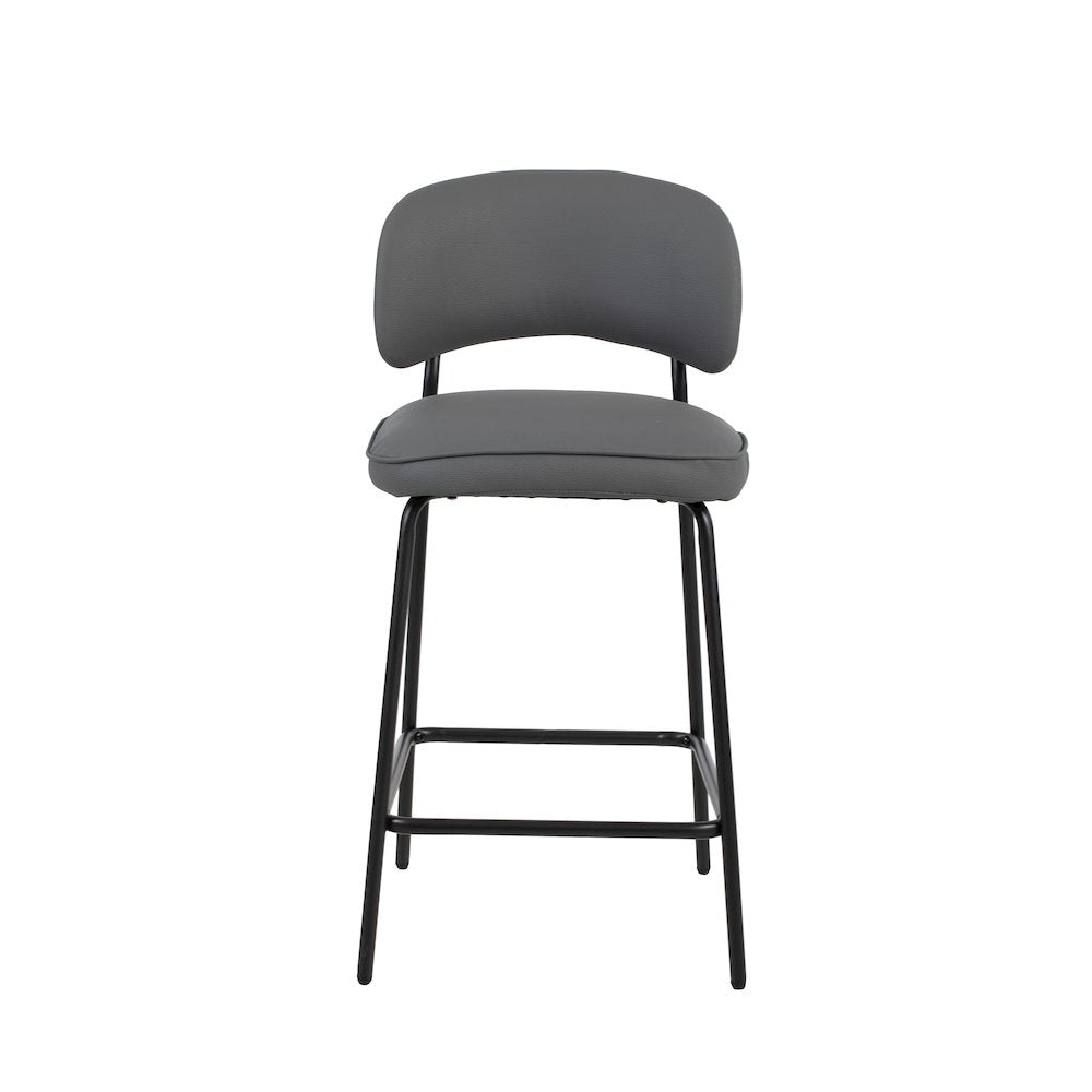 New Classic Furniture Blythe Vegan Leather Counter Chair in Gray (Set of 4)