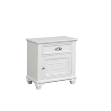 White Solid Wood Night Stand – Elegant End Table for Bedroom or Bedside Use