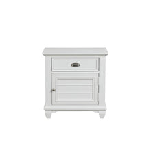 White Solid Wood Night Stand – Elegant End Table for Bedroom or Bedside Use