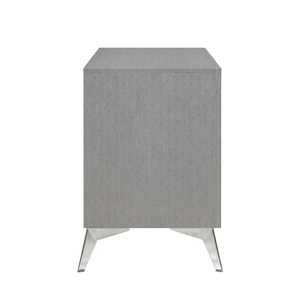 Huxley Wood Nightstand in Gray (Set of 2)