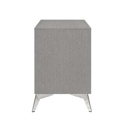 Huxley Wood Nightstand in Gray (Set of 2)