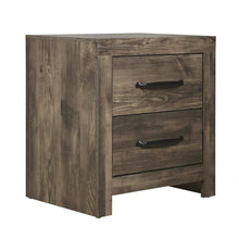 Elegant 2 Drawer Wooden Nightstand – Black Wood Nightstand for Bedroom Use