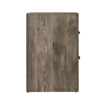 Elegant 2 Drawer Wooden Nightstand – Black Wood Nightstand for Bedroom Use