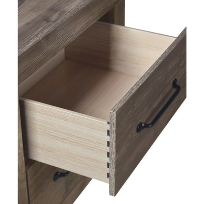 Elegant 2 Drawer Wooden Nightstand – Black Wood Nightstand for Bedroom Use