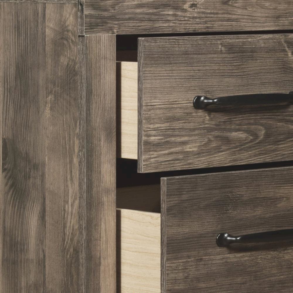 Elegant 2 Drawer Wooden Nightstand – Black Wood Nightstand for Bedroom Use