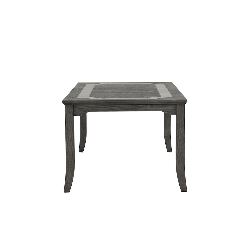 New Classic Furniture Lisbon Wood Rectangle Dining Table in Gray