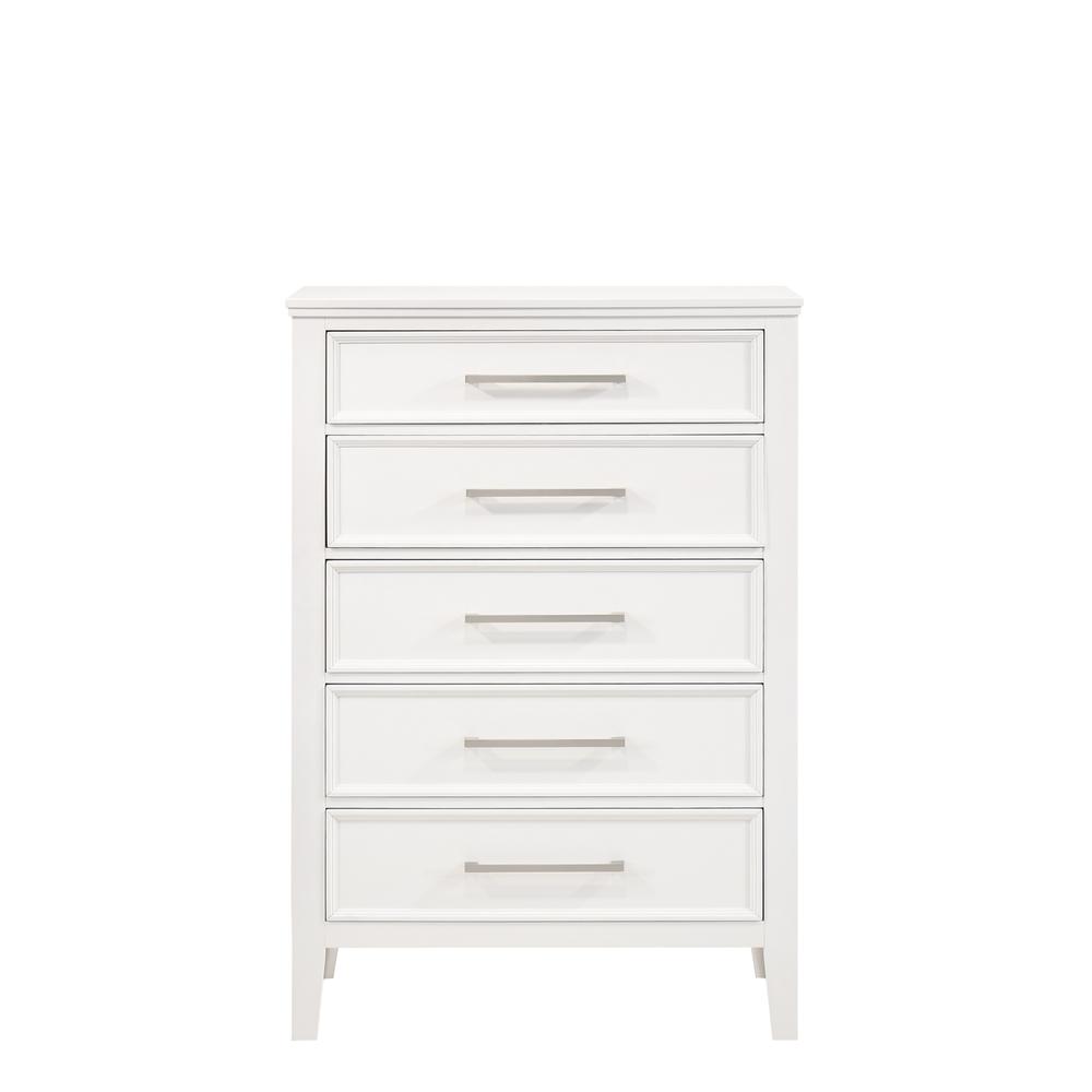 Andover 4-Piece King Wood Bedroom Set with Chest in White