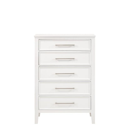 Andover 4-Piece King Wood Bedroom Set with Chest in White