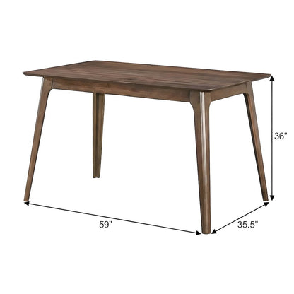 Wood Veneer Counter Height Pub Bar Dining Table, Walnut