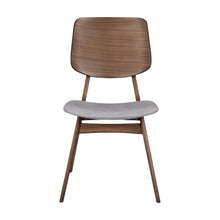Wood Dining Chair Set of 2 Mid-Century Dark Gray