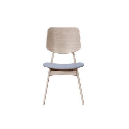 Wood Back Dining Chair Set of 2 Mid-Century White Ash