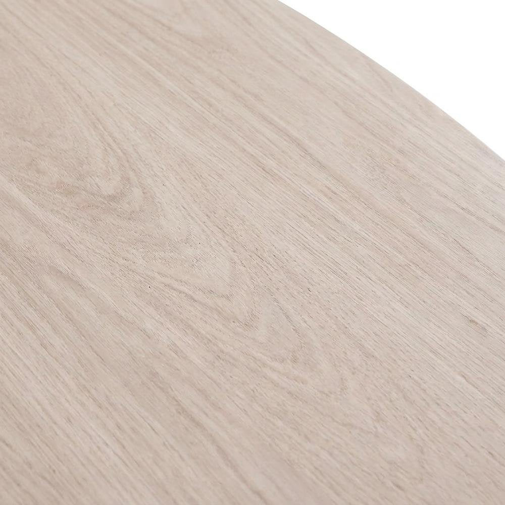 Solid Wood Corner Table with Ash Veneer Top, Small Side Table, White