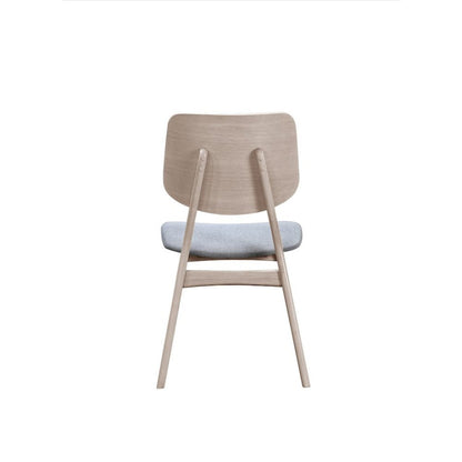 Wood Back Dining Chair Set of 2 Mid-Century White Ash