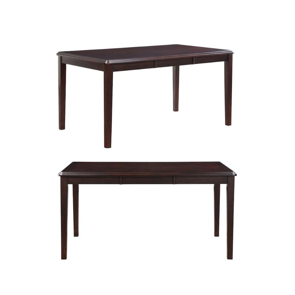 Brown Rectangular Dining Table Set for 4, Kitchen Table Chairs Set of 4