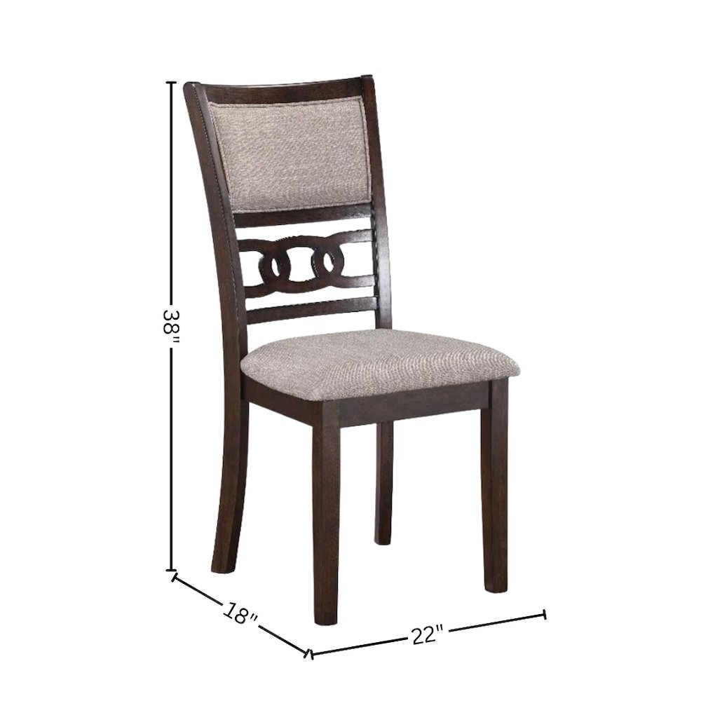 Solid Wood Dining Chairs Set of 2 Cherry Brown