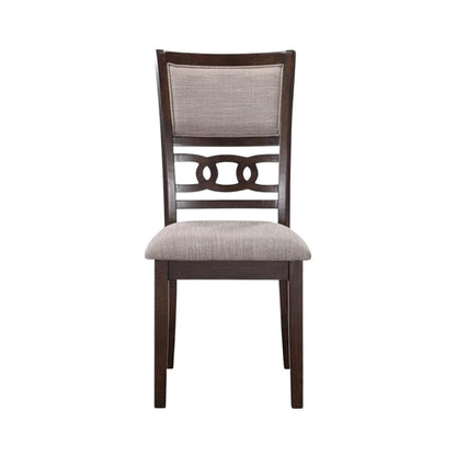Solid Wood Dining Chairs Set of 2 Cherry Brown
