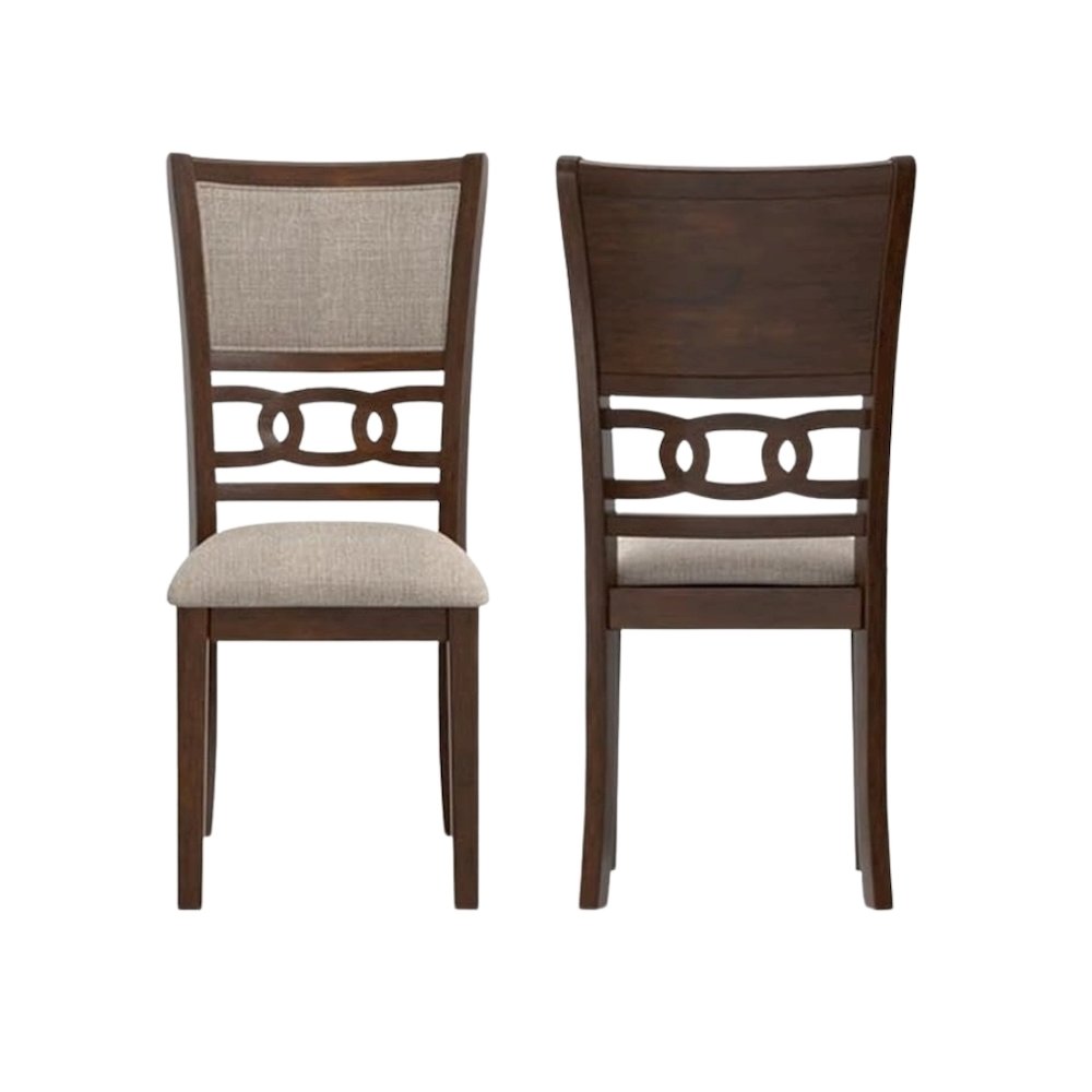 Solid Wood Dining Chairs Set of 2 Cherry Brown