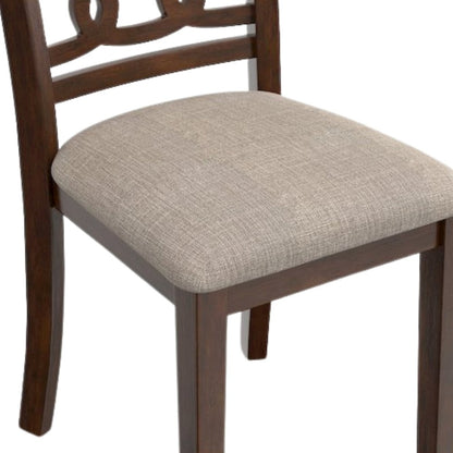 Solid Wood Dining Chairs Set of 2 Cherry Brown