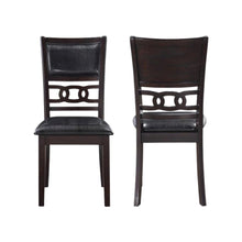 Solid Wood Dining Chairs Set of 2 Contemporary Ebony Black