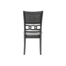 Wood Dining Chair Set of 2, Contemporary Gray Finish, Upholstered