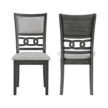 Wood Dining Chair Set of 2, Contemporary Gray Finish, Upholstered