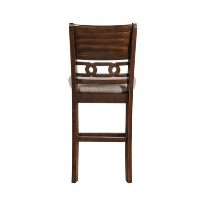 Solid Wood Counter Chairs Set of 2 Cherry Brown