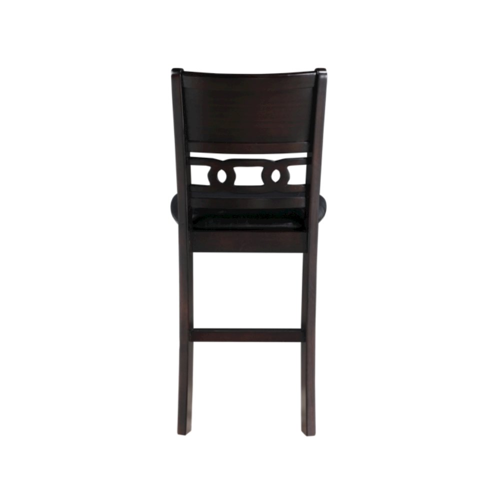 Solid Wood Counter Chairs Set of 2 Ebony Black