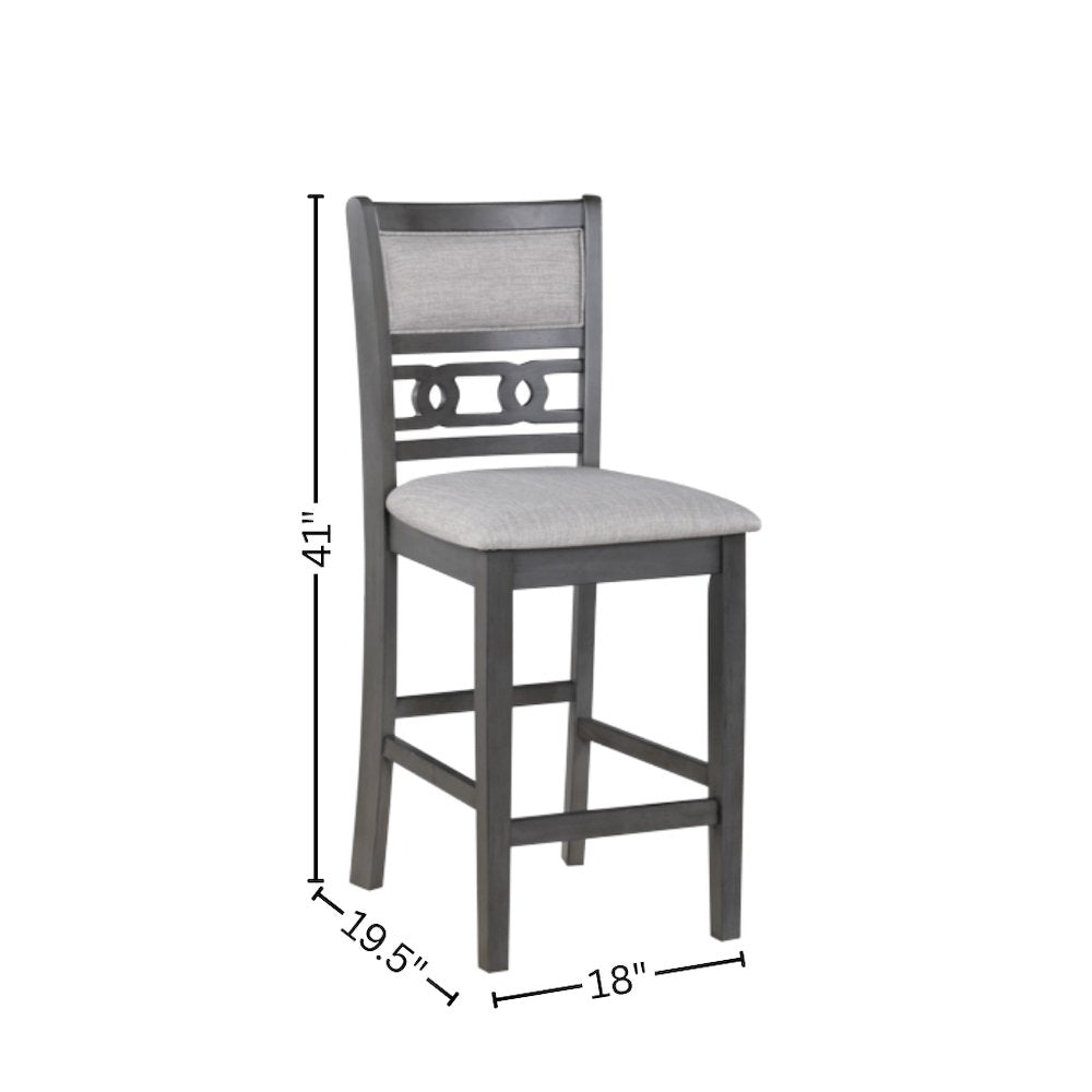 Gray Small Dining Table for 2 – Compact Solid Wood Table and Chairs Set