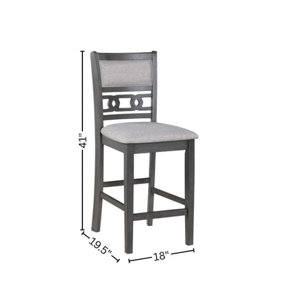 Gray Small Dining Table for 2 – Compact Solid Wood Table and Chairs Set