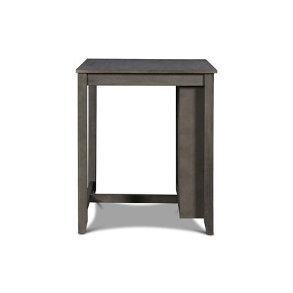 Gray Small Dining Table for 2 – Compact Solid Wood Table and Chairs Set