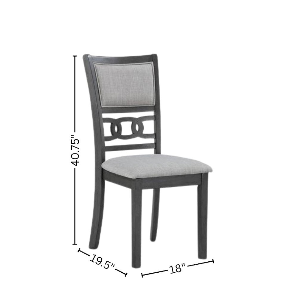 Gray Wood 5-Piece Counter Height Dining Table Set with Chairs for 4