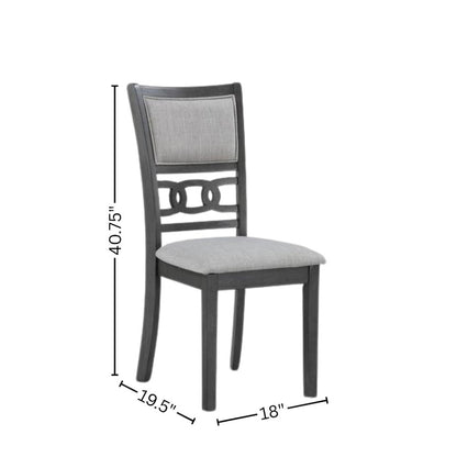 Gray Wood 5-Piece Counter Height Dining Table Set with Chairs for 4
