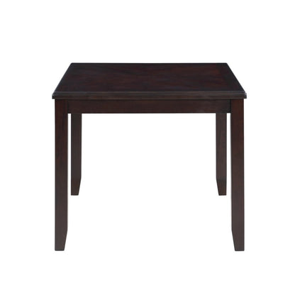 5-Piece Rectangular Dining Set 48" Table 4 Chairs Ebony Brown