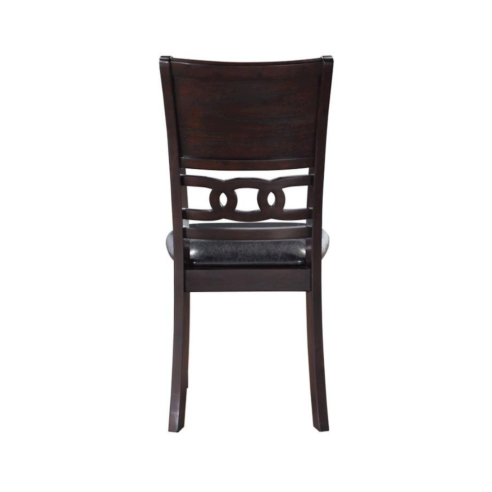 5-Piece Rectangular Dining Set 48" Table 4 Chairs Ebony Brown
