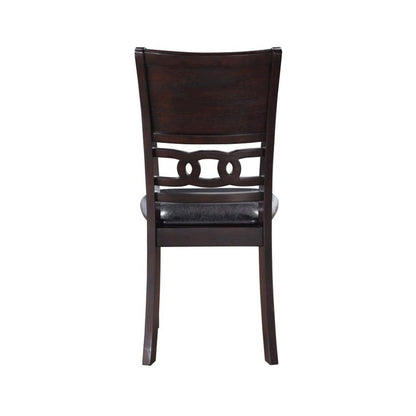 5-Piece Rectangular Dining Set 48" Table 4 Chairs Ebony Brown