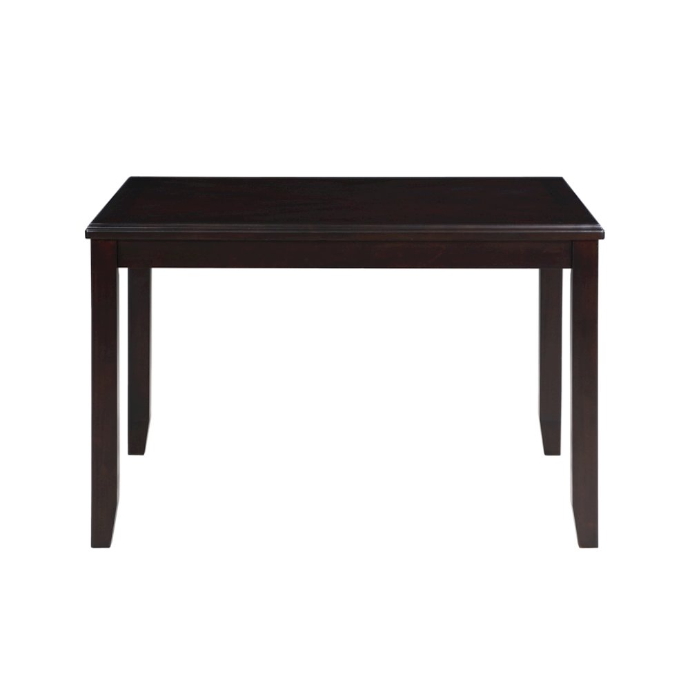 5-Piece Rectangular Dining Set 48" Table 4 Chairs Ebony Brown