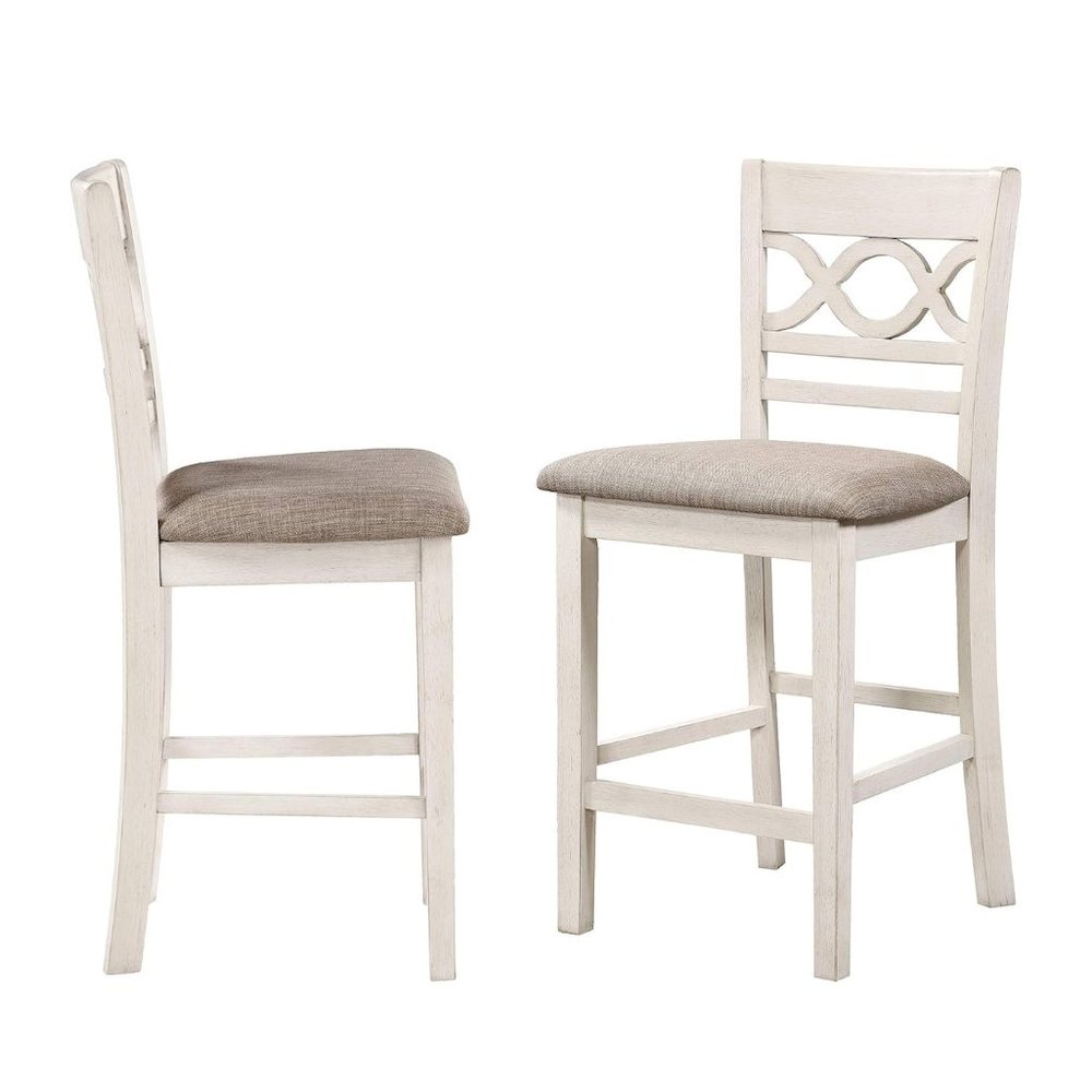 Brown Round Kitchen Table and Chairs for 4, Farmhouse 5 Piece Dining Set