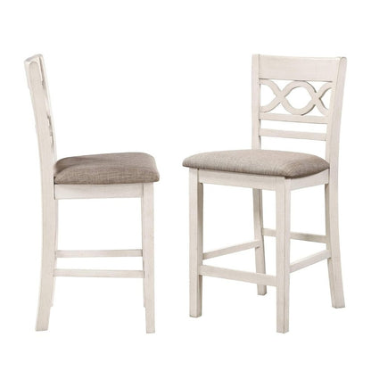 Brown Round Kitchen Table and Chairs for 4, Farmhouse 5 Piece Dining Set