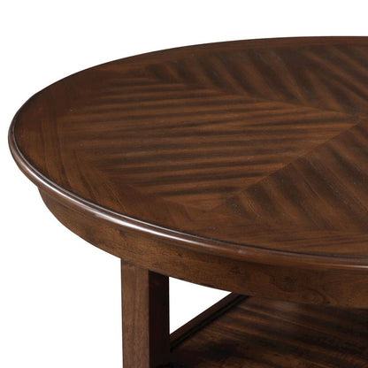 Brown Solid Wood Dining Table Set for 4 – Round Kitchen Table Design