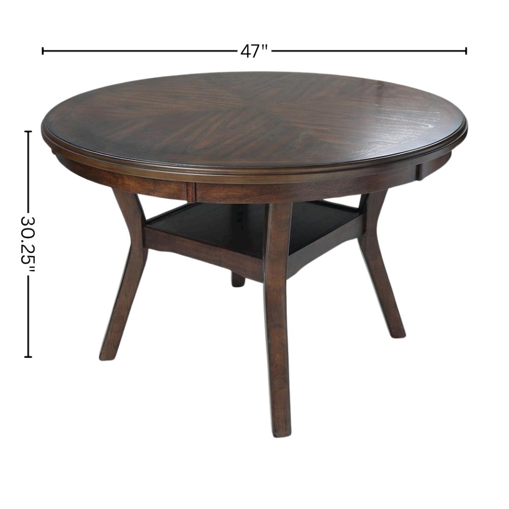 Cherry Round Dining Table Set for 4 – Kitchen Table and Chairs Set