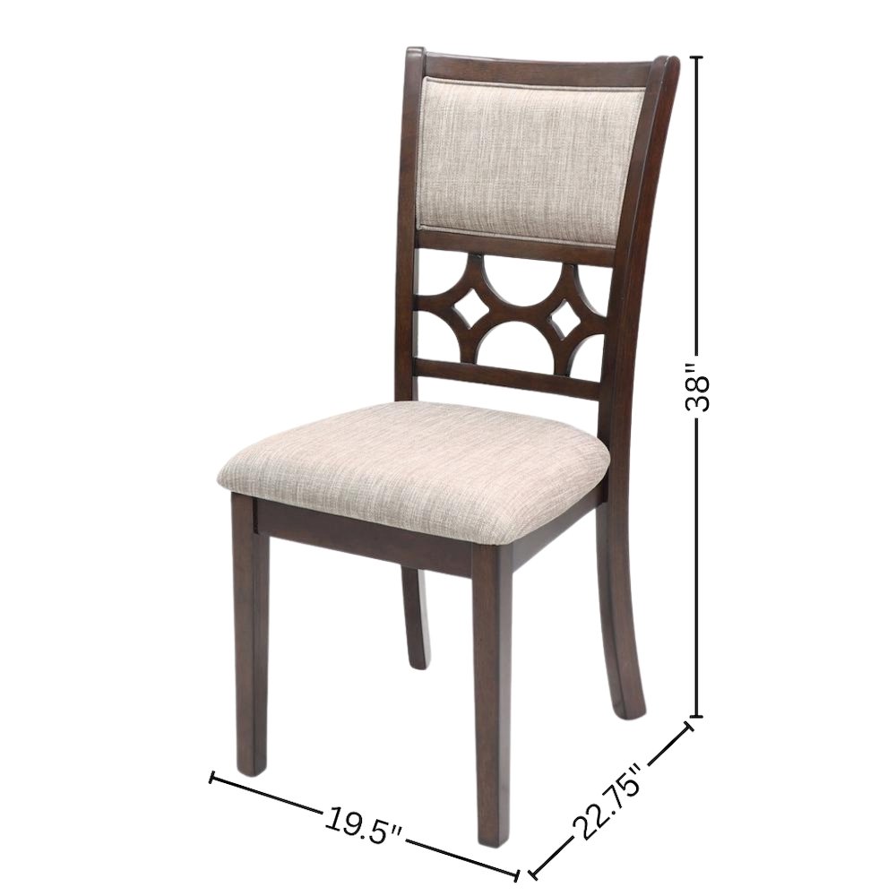 Cherry Round Dining Table Set for 4 – Kitchen Table and Chairs Set